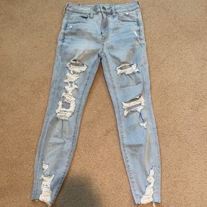 American Eagle size 8 jeans with rips